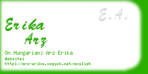 erika arz business card